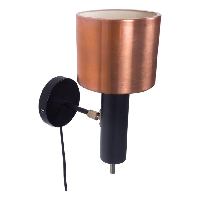 Copper Wall Light in the style of Fog and Morup, 1950s For Sale