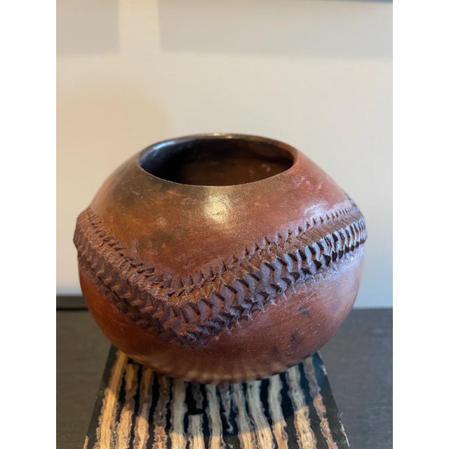 Terra Cotta African Zulu Pottery Vessels- a Set of 3 For Sale - Image 8 of 8