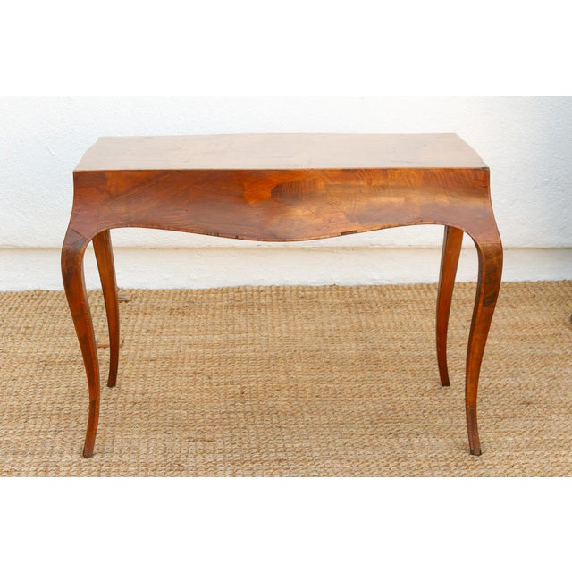Mid-Century 20th Italian Walnut Marquetry Writing Table For Sale - Image 11 of 12