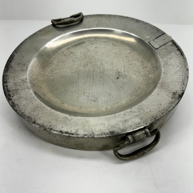 Early 19th Century Early 19th Century English Pewter Heating Dish or Hall Keys Plate For Sale - Image 5 of 10