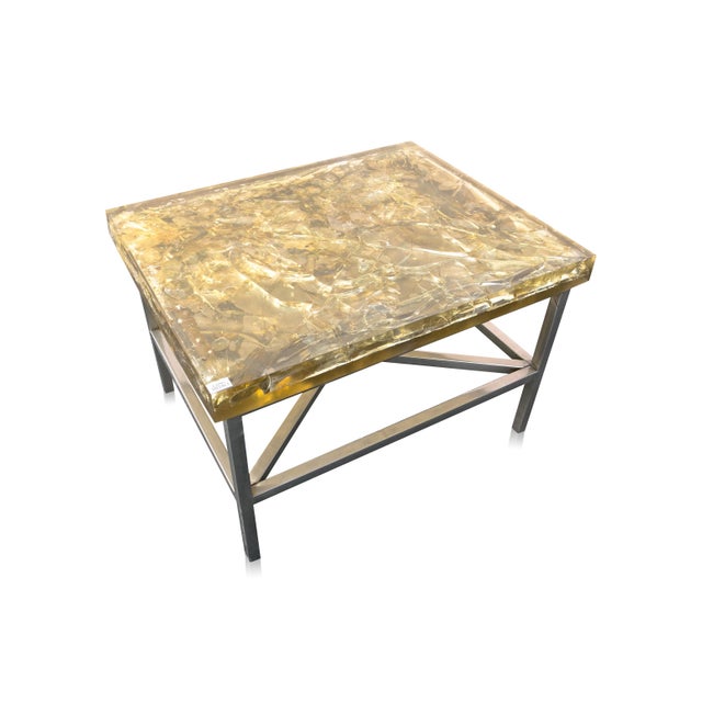Shattered Tempered Glass Coffee Table - Shattered Glass Dining Table Top - Sans Soucie Art Glass / It was protected and securely packaged during deliverly.