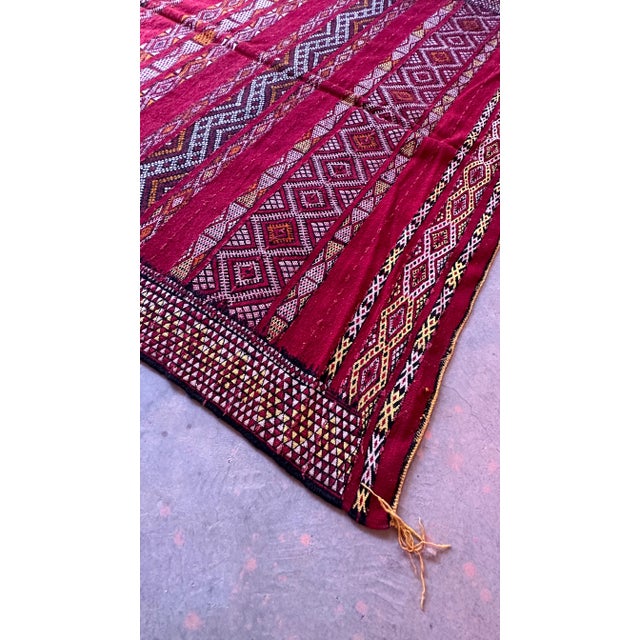1980s Ethnic Vintage Moroccan Kilim - 12.1 X 5.41 Ft For Sale - Image 9 of 10