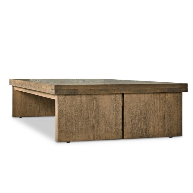 Contemporary Four Hands Warby Coffee Table - Worn Oak Veneer For Sale - Image 3 of 12