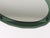 Mid-Century Oval Green and Grey Scalloped Wall Mirror from Cristal Arte, Italy, 1960s For Sale - Image 3 of 15