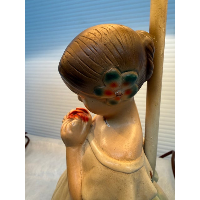 Ceramic Vintage Ceramic Figurine Table Lamps, Pair For Sale - Image 7 of 12