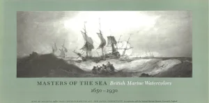 1987 Artist Unknown Masters of the Sea- British Marine Watercolors Lithograph Poster