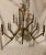 Mid Century Modern Lightolier Style Brass and Lucite Angular 9 Arm Chandelier For Sale - Image 9 of 9