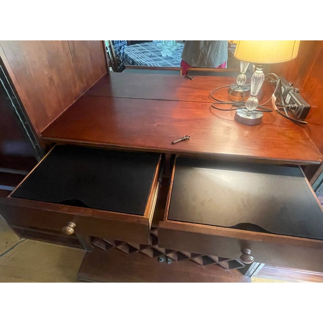 Auburn Cherry Bar and Wine Cabinet by Howard Miller For Sale - Image 8 of 9