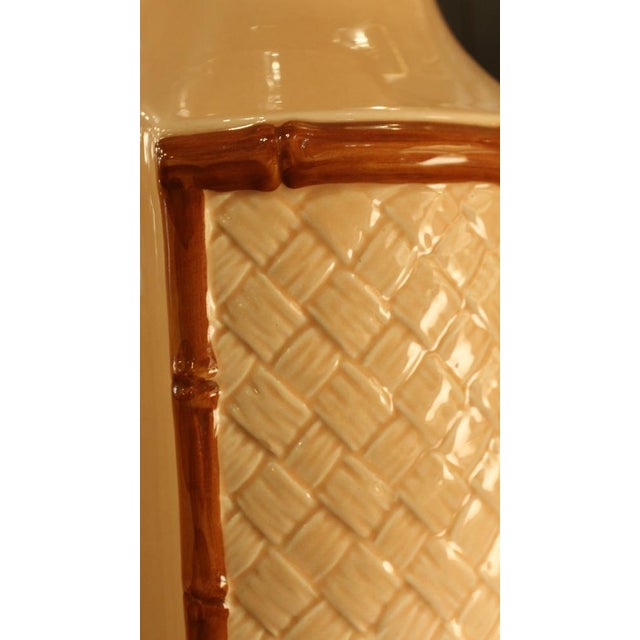 Bamboo Style Ceramic Lamp from Manises, 1940s For Sale - Image 6 of 9
