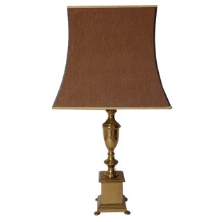 Neoclassic Brass Lamp, 1940s For Sale