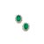 1990s Natural Emerald Diamond Earrings 14k Gold 1.9 TCW Certified For Sale - Image 5 of 8
