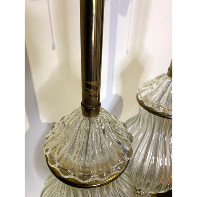 Mid 20th Century Mid 20th Century Rare Seguso Murano Lamps by Marbro of Hollywood - a Pair For Sale - Image 5 of 9