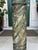 Fine Antique 1800s Verde Antico Marble Column Pedestal Ft. Gilded Corinthian Capital For Sale - Image 6 of 15