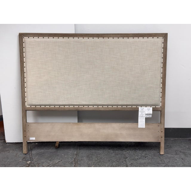 Queen Size Pottery Barn Toulouse Wood + Fabric Headboard For Sale In San Francisco - Image 6 of 12
