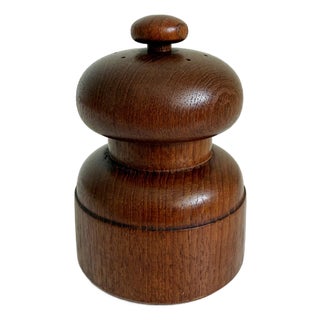 Vintage Dansk Denmark Teak Wood Salt Shaker & Pepper Mill For Sale