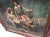 Striking large-scale European-style oil painting on canvas depicting three gentlemen in 17th-century attire gathered...