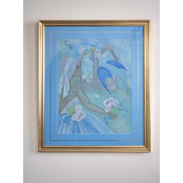 2000 - 2009 Charlo Hasen, Bird at Dusk, Pastel For Sale - Image 5 of 5