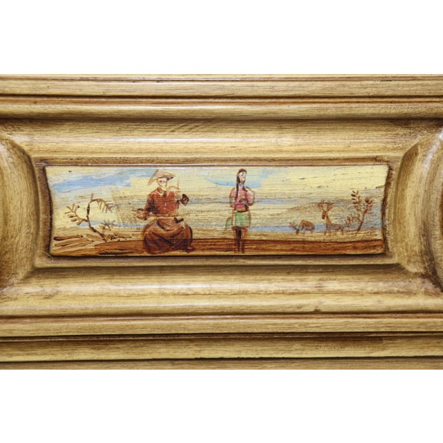 Maitland - Smith Venetian Pastural Paint Decorated Maitland Smith Attributed Dresser Commode For Sale - Image 4 of 12