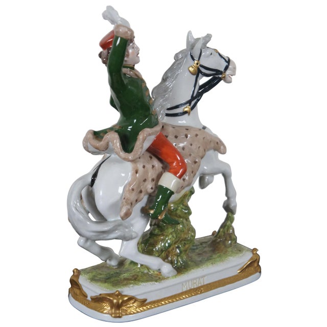 French Late 19th Century Antique Kister Porcelain Joachim Murat French Revolution Figurine Statue For Sale - Image 3 of 13