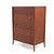 1950s T.H. Robsjohn Gibbings Widdicomb Walnut Five Drawer Chest Klismos Leg Book Matched For Sale - Image 5 of 13