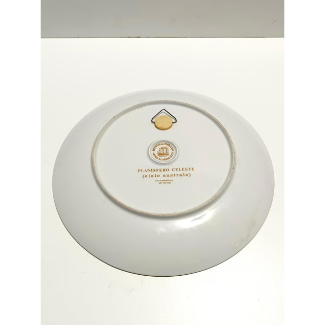24 Karat Gold and White Porcelain Planisfero Celeste Wall Plate from Morbelli, Italy, 1970s For Sale - Image 4 of 13