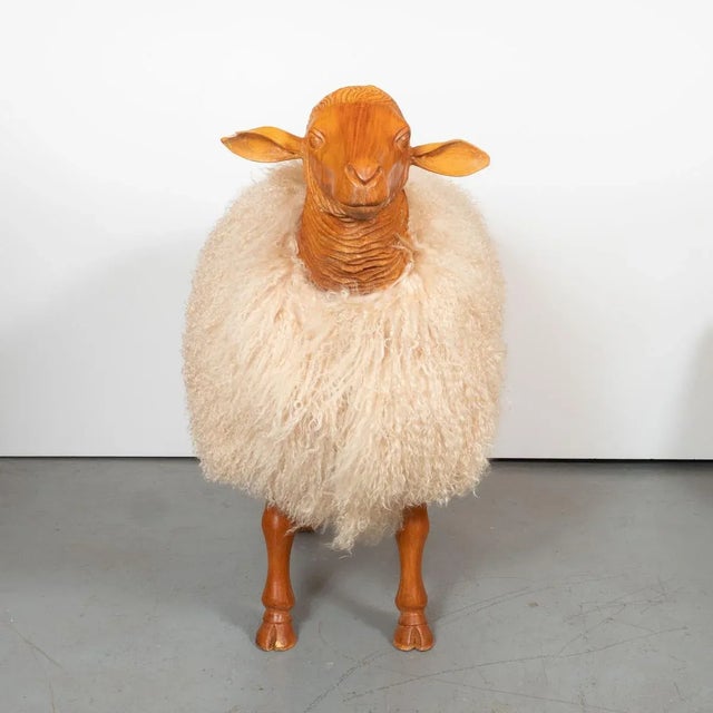 Large Sheep Sculpture by Carlos Villegas For Sale - Image 4 of 8