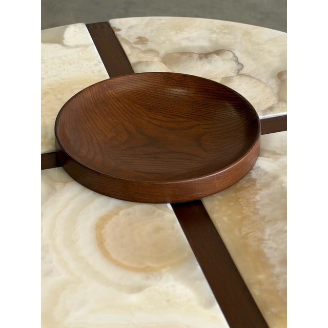 1970s Onyx Coffee Table With Removable Bowl by Edmond Spence For Sale - Image 14 of 18