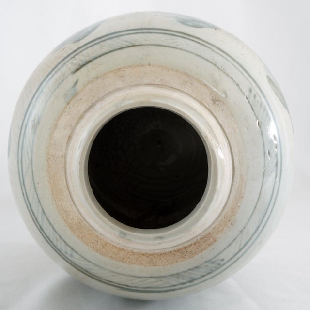 Blue Chinese Blue and White Ginger Jar Late 18th Century For Sale - Image 8 of 9
