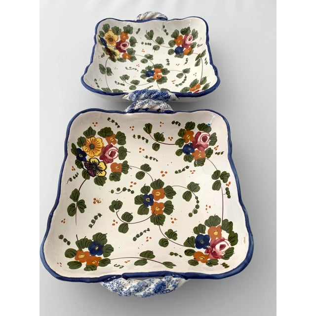 Vintage Italian Ceramic Hand Painted Botanical Catch All For Sale In San Francisco - Image 6 of 7