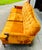 Mid-Century Modern Vintage Mid-Century Tangerine Velvet Tufted Sofa and Chair - 1970s Glam For Sale - Image 3 of 12