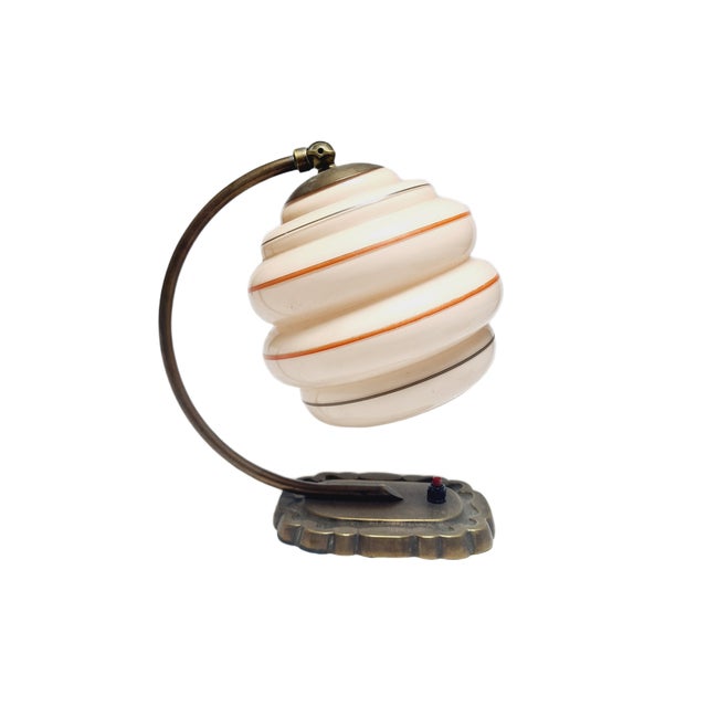 Art Deco Bedside Lamp, Belgium, 1950s For Sale - Image 4 of 12