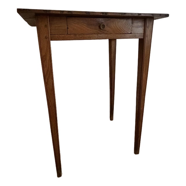 19th Century French Rustic Side Table With Drawer For Sale