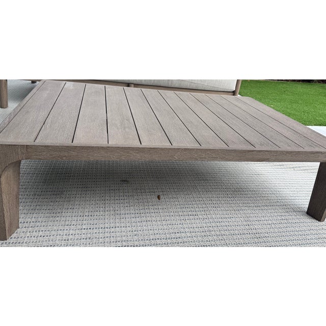 Restoration Hardware Rh Weathered Teak Coffee Table For Sale - Image 4 of 7