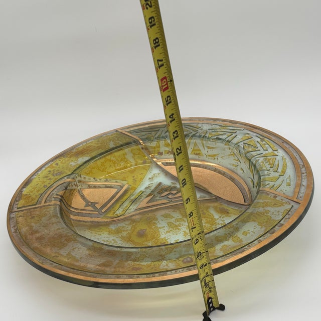 Monumental Salvatore Polizzi Art Glass Centerpiece ‘Southwest Platter’, Circa 1980s For Sale In Los Angeles - Image 6 of 11