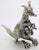 Italian Vintage Italian Handmade Genuine Silver Rare Kangaroo With Two Joeys Solid Figurine For Sale - Image 3 of 11