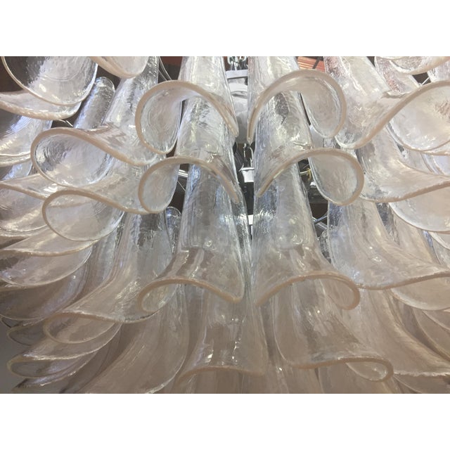 Pink Monumental Murano Glass Selle Light Pink Italian Sputnik Chandelier For Sale - Image 8 of 10