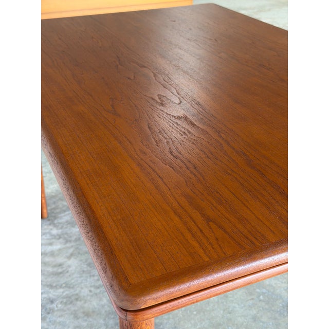 1960s Long Teak Extendable Dining Table With Two Pull-Out Leaves Danish Mid-Century Modern 1960s For Sale - Image 5 of 11