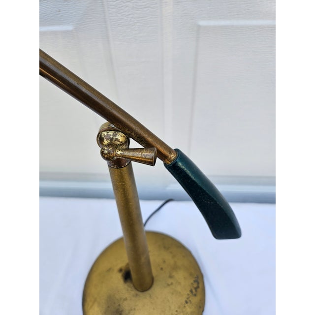 Turquoise Turquoise Mid-Century Modern Industrial Desk Lamp For Sale - Image 8 of 12