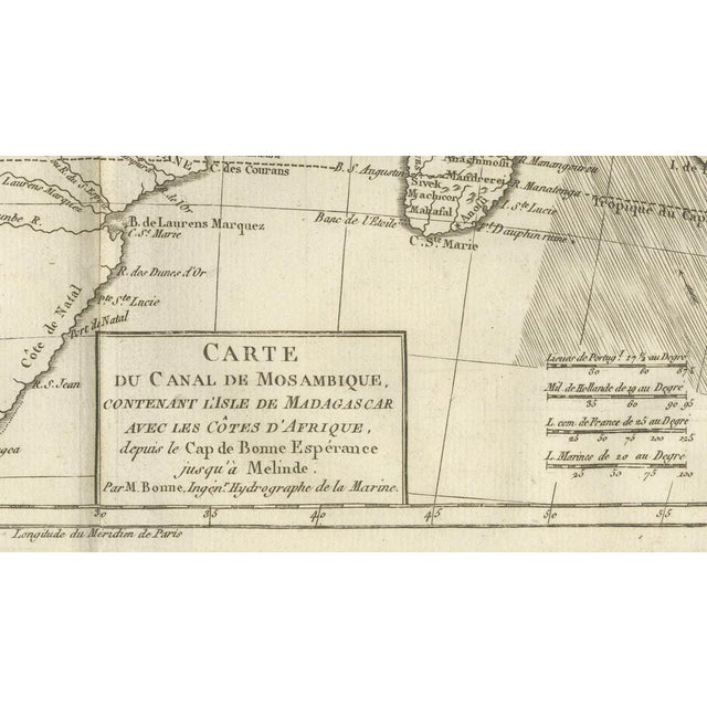 Antique African Sea Chart, 1780 For Sale - Image 9 of 10