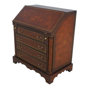 Maitland Smith Tooled Leather Slant Front Desk