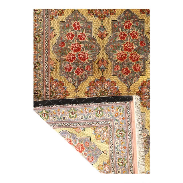 Traditional Pasargad DC Fine Hand Knotted Silk Rug For Sale - Image 3 of 3