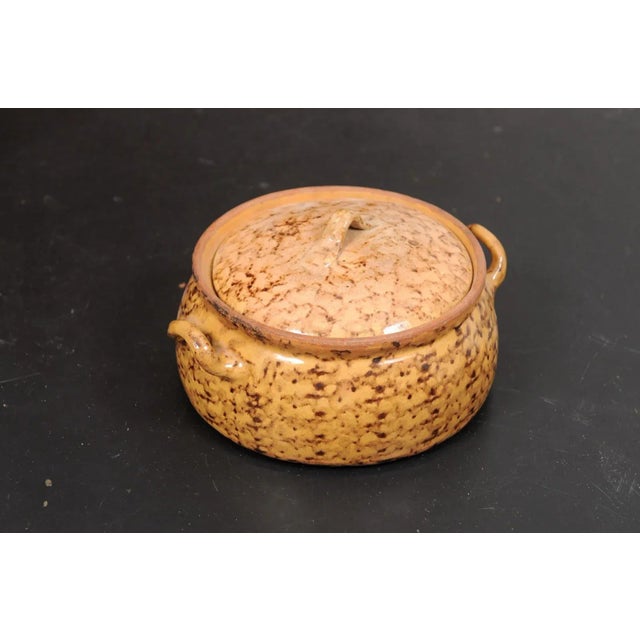 Mid 19th Century French 19th Century Pottery Covered Baking Dish with Brown Blotched Glaze For Sale - Image 5 of 12