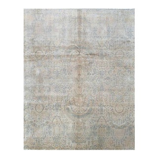 1990s Handwoven Transitional Area Rug 8x10 For Sale