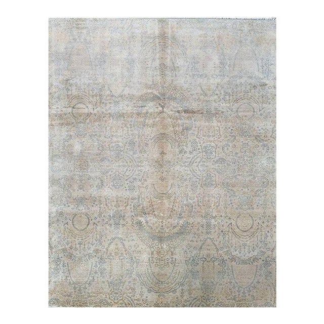 1990s Handwoven Transitional Area Rug 8x10 For Sale