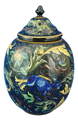 Vintage Neo-Renaissance Ceramic Potiche Vase by the MAP factory - Mengaroni, Italy, 1930s