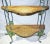 1980s Art Nouveau Wrought Iron and Wicker Etagere' For Sale - Image 4 of 6
