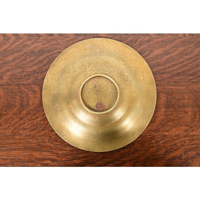 Bronze Tiffany Studios New York Bronze Doré Plate or Shallow Bowl For Sale - Image 8 of 10