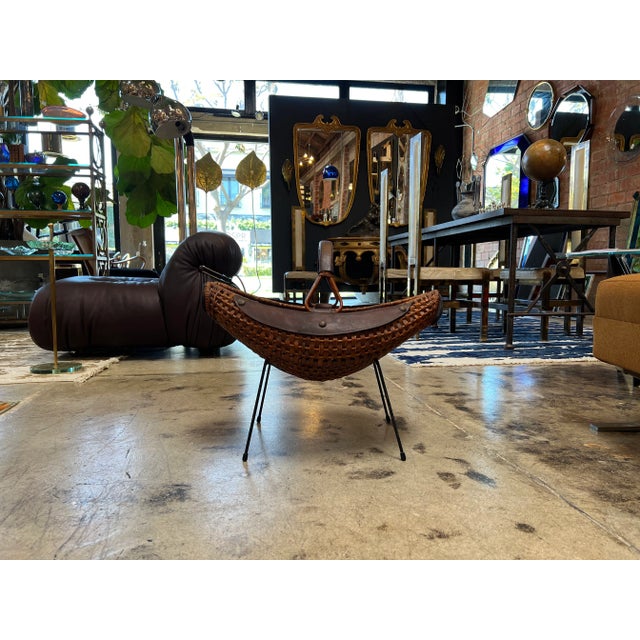 Mid Century Italian Journal Rack 1970s For Sale - Image 4 of 7