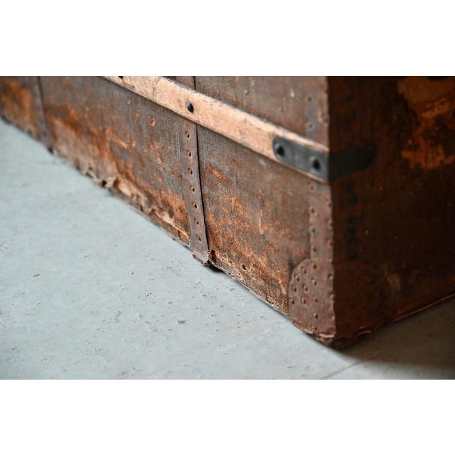 Large Antique Bohemian Wooden and Canvas Travel Trunk, 1920s For Sale - Image 18 of 18