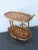 Wood Italian Inlay Bar Server Tea Coffee Cart 6582 For Sale - Image 7 of 14